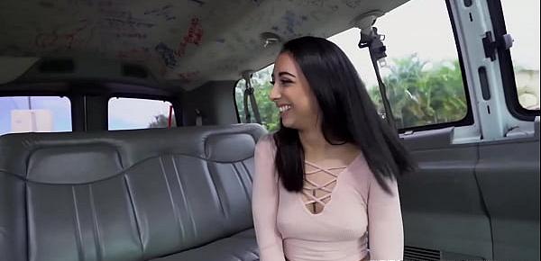  Super hot Latina tricked into passionate car sex